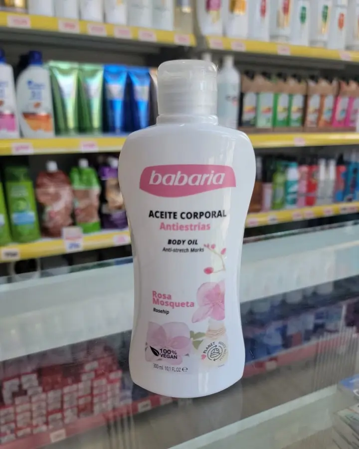 Aceite corporal antiestrías de rosa mosqueta